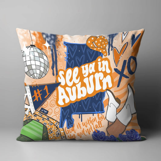 FRESH PRINT AUBURN PILLOW SQUARE