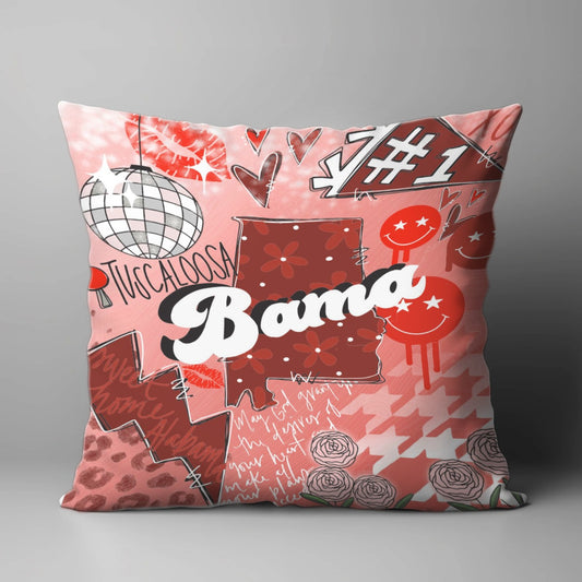 FRESH PRINT ALABAMA PILLOW SQUARE