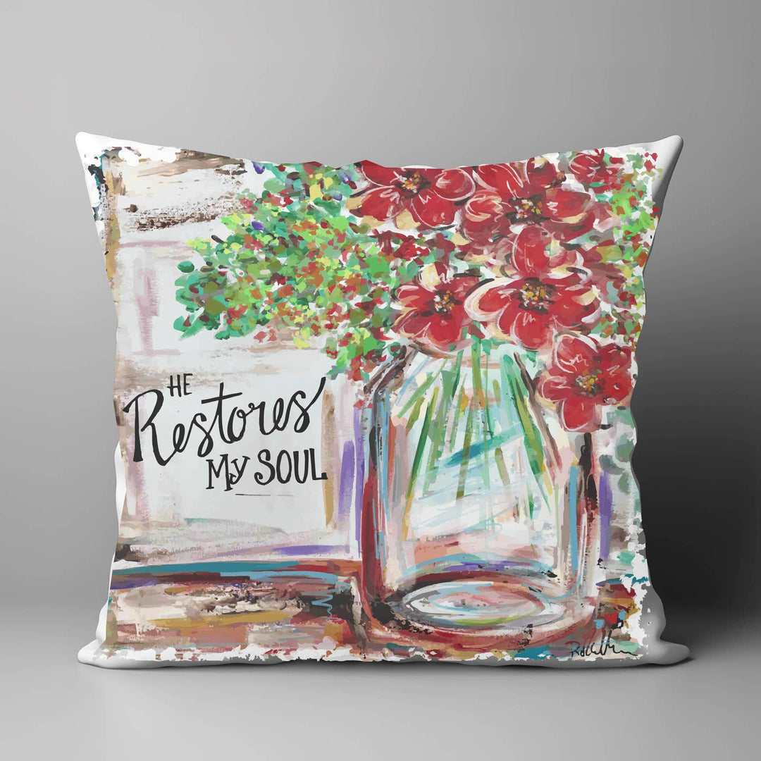 Jennie’s He Restores My Soul Pillow