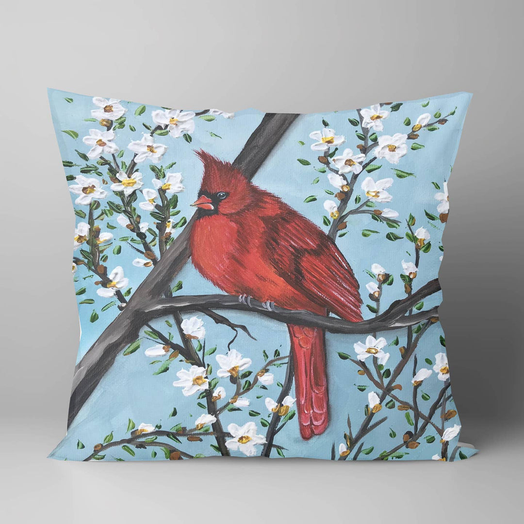 Spring Cardinal Pillow