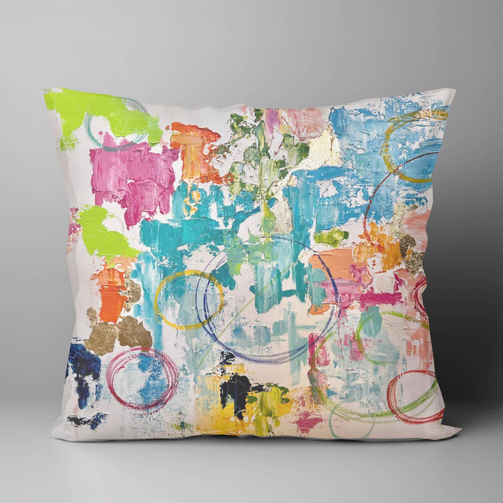 Bright Abstract Spring Pillow