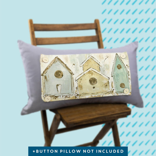 Birdhouse Neutral Pillow Swap