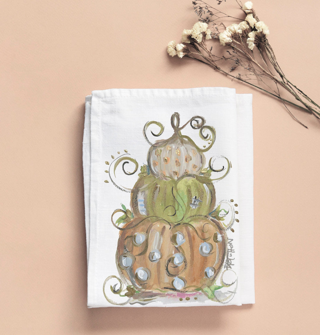 Bridgett’s 3 Stack Pumpkins Tea Towel