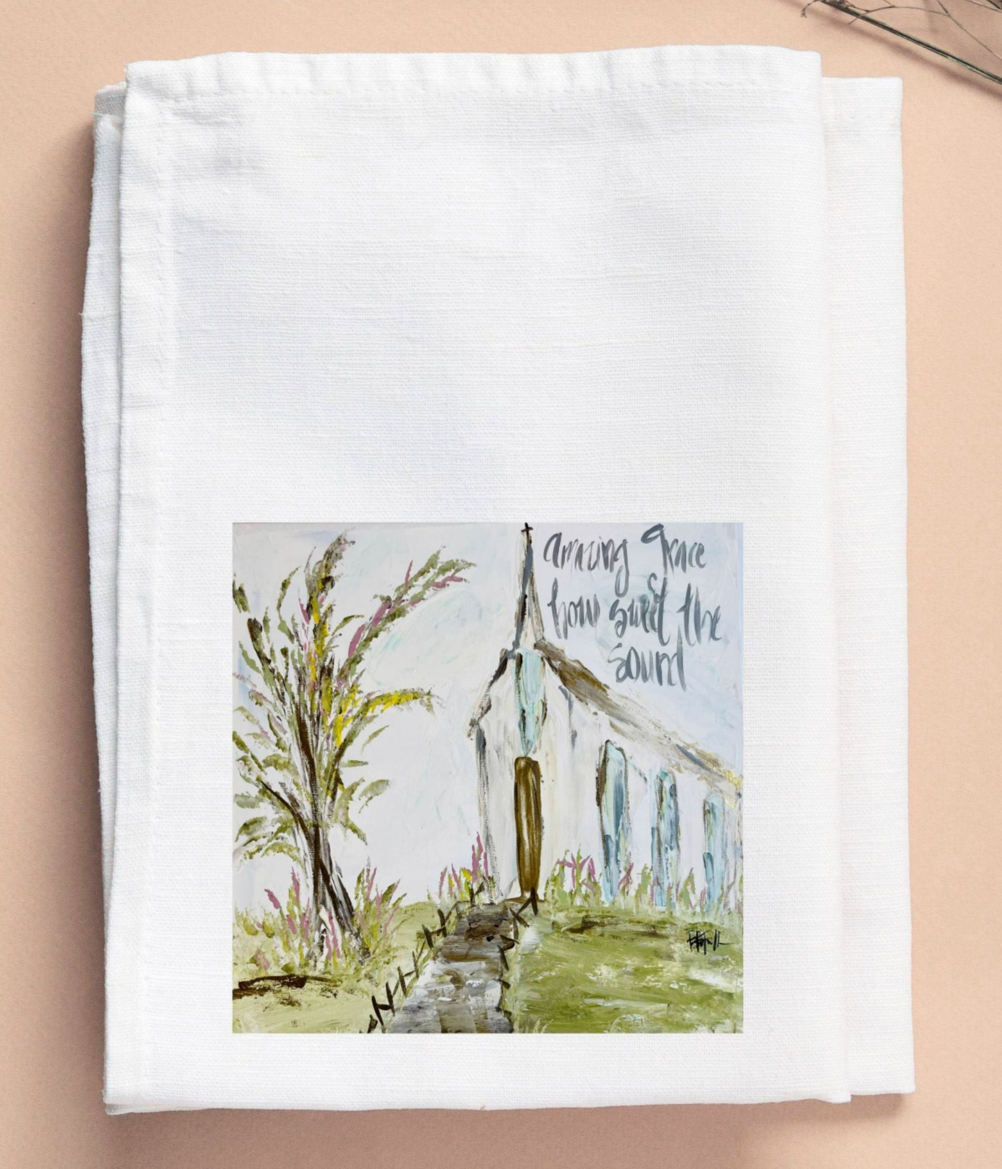 AMAZING GRACE BRIDGETT DESIGN ON TEA TOWEL