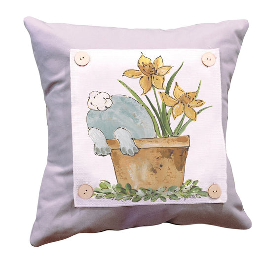 Bunny Bottom Flower Pot Pillow Swap