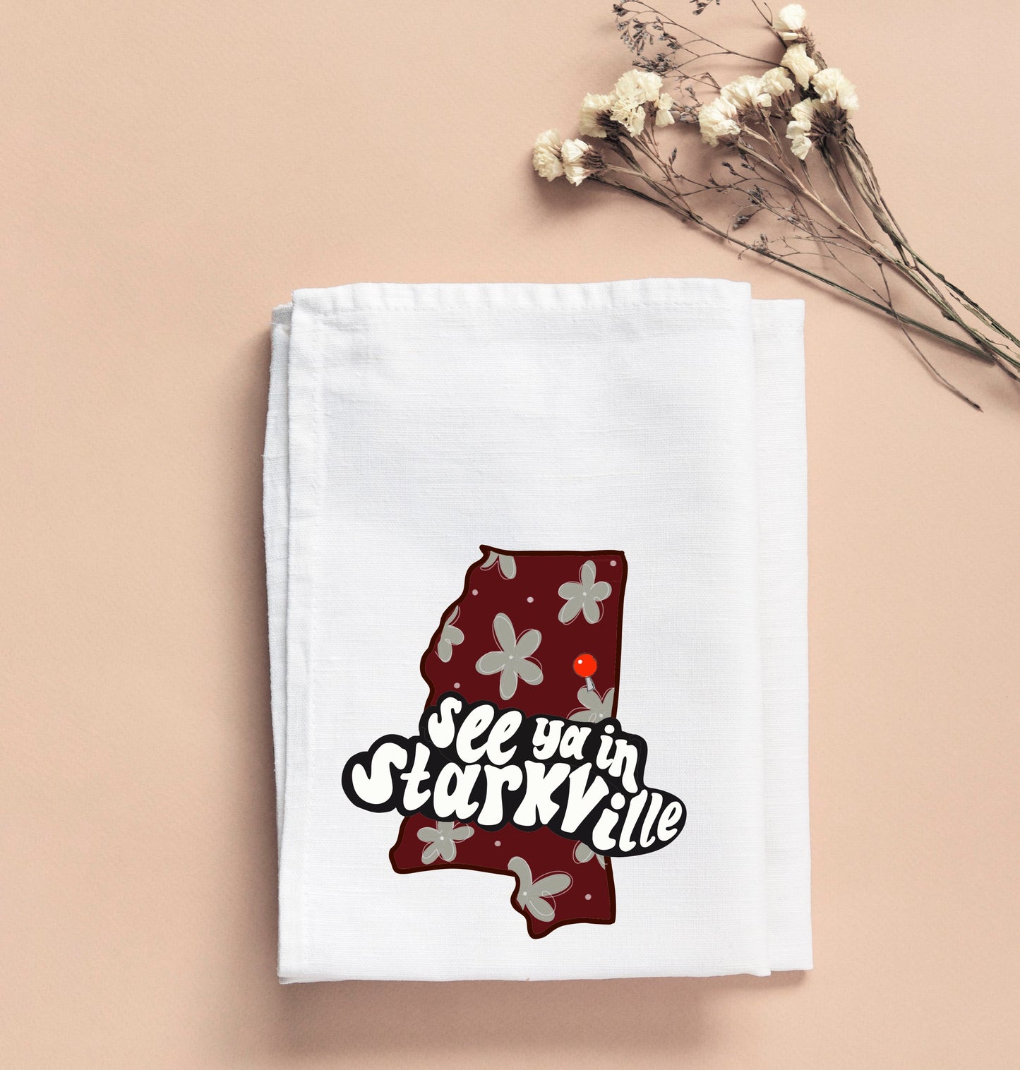 FRESH PRINT SHIRT STARKVILLE TEA TOWEL