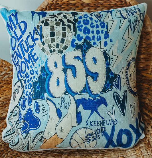 FRESH PRINT KENTUCKY PILLOW SQUARE