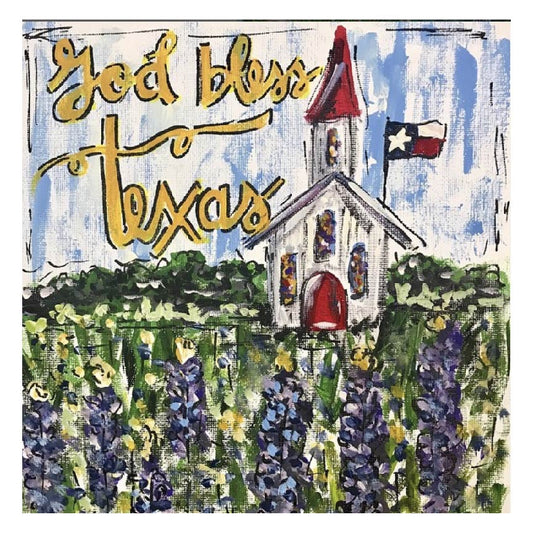 "God Bless Texas" on Square Swap