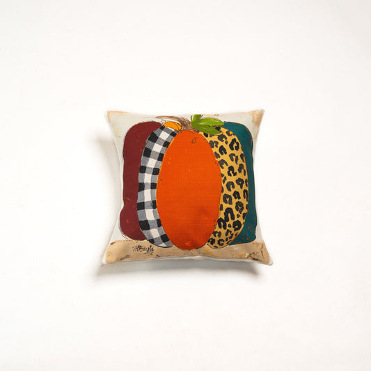 Harvest Palette Pumpkin Pillow