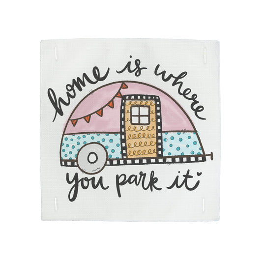 Home is Where You Park It Square Pillow Swap