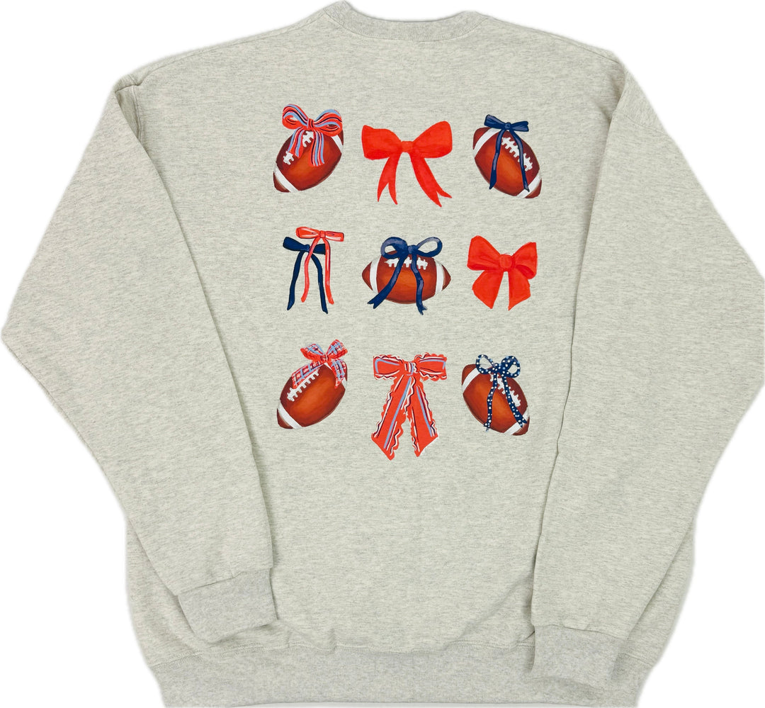 COQUETTE STYLE FOOTBALL OXFORD SWEATSHIRT