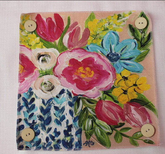 "Spring Mix in Blue Vase" on Square Swap