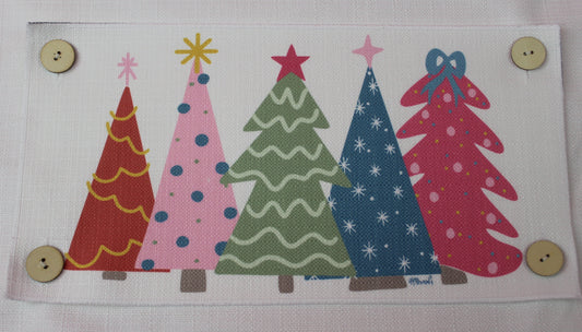 "Watercolor Christmas Trees" on Lumbar Swap