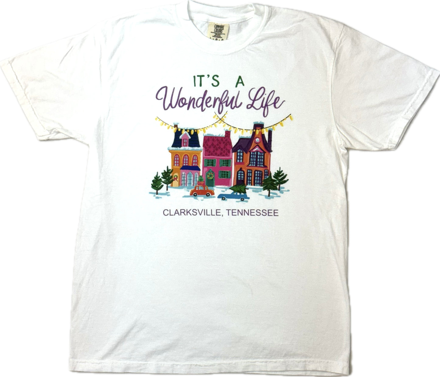 IT'S A WONDERFUL LIFE ON WHITE COMFORT COLORS SHORT SLEEVE TEE