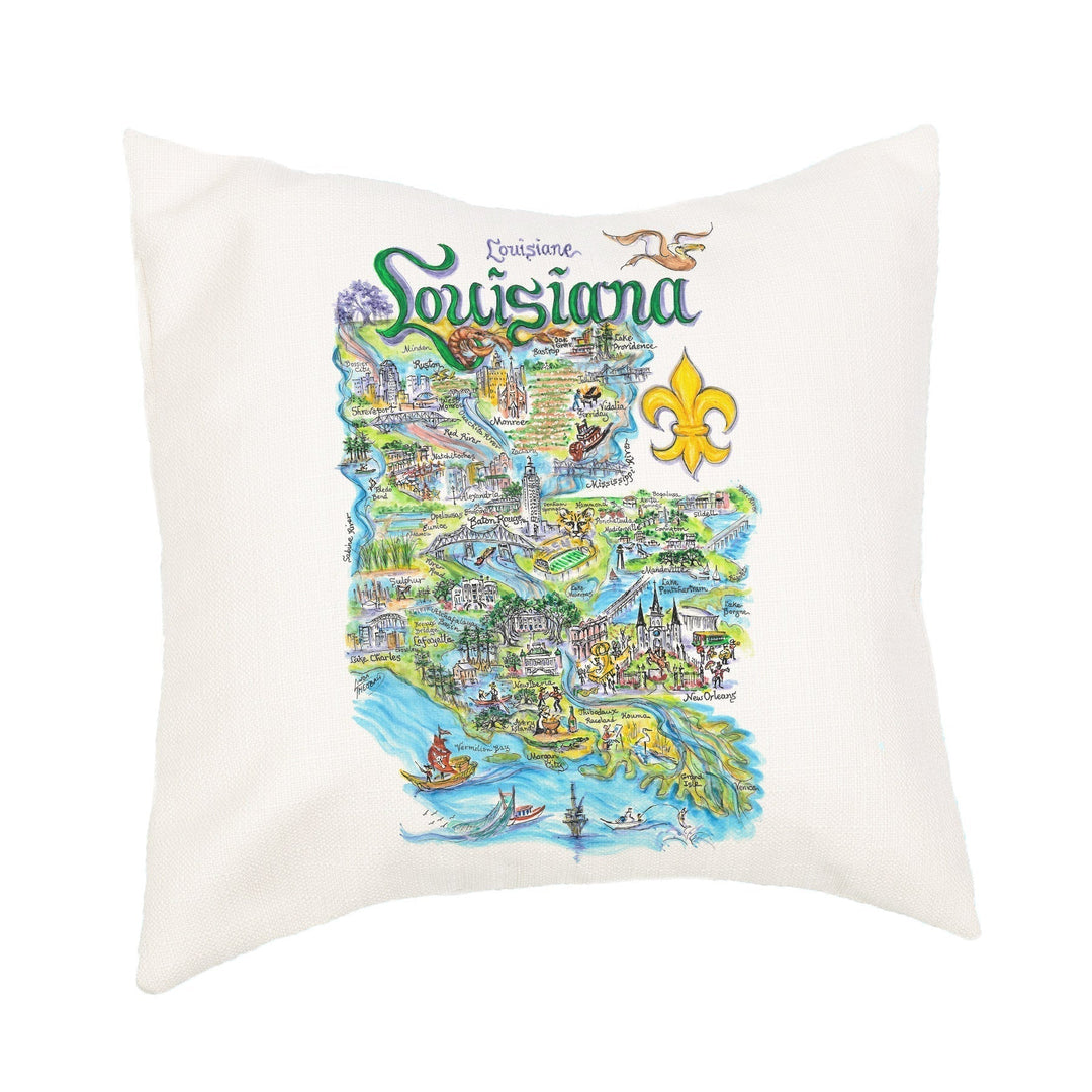 Linda State Louisiana Pillow