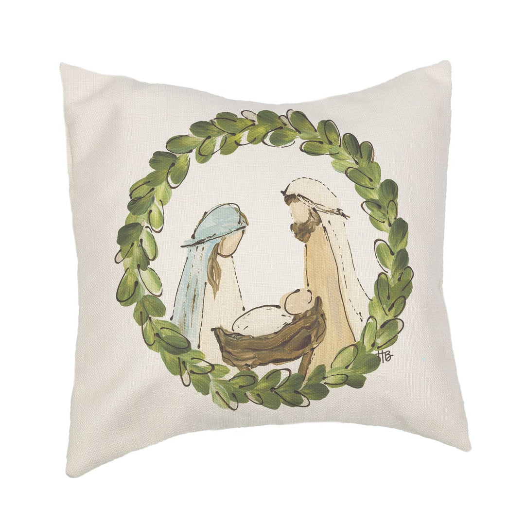 Manger Wreath Pillow