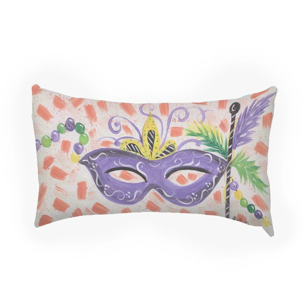 Mardi Gras Mask Pillow