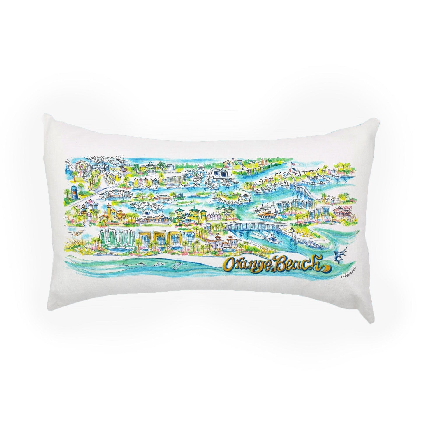 Orange Beach - Alabama Pillow