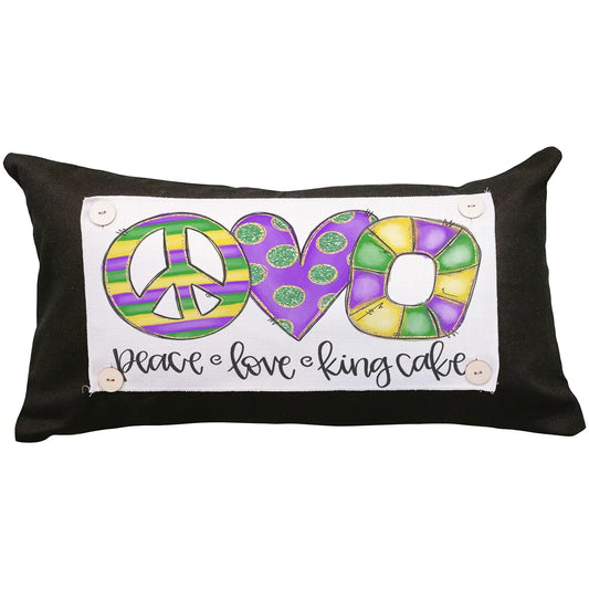 Peace Love King Cake Pillow Swap