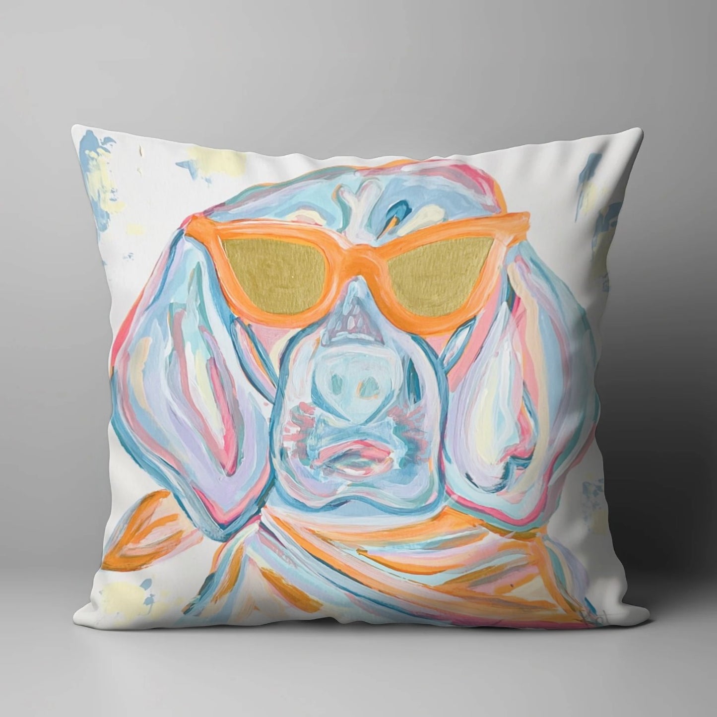 FUN HOUND DOG PILLOW SQUARE