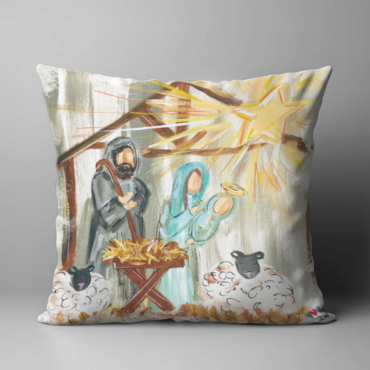 JENNIE'S SQUARE NATIVITY PILLOW