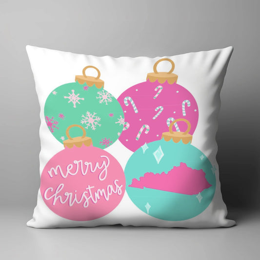 PASTEL STATE ORNAMENTS 18x18 PILLOW CUSTOM KENTUCKY