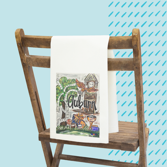 Spirit Town Auburn Tea Towel