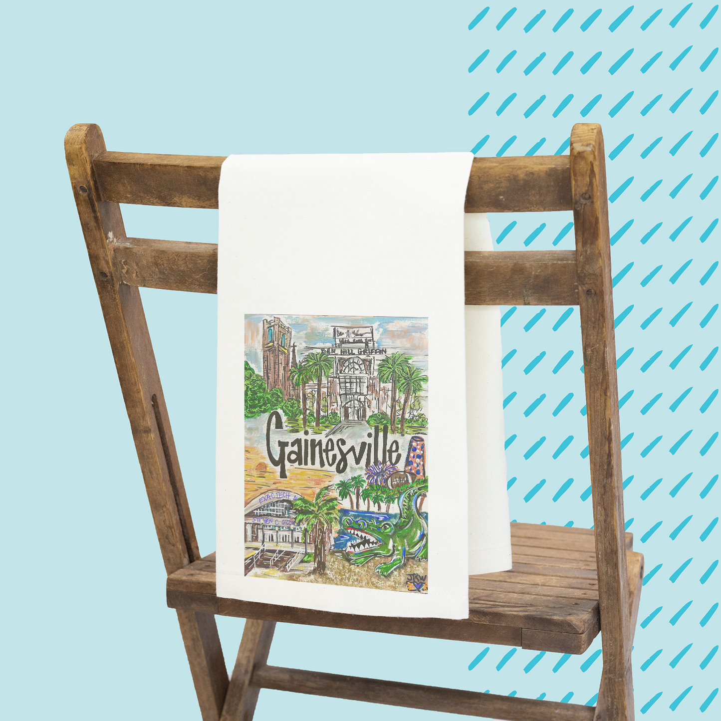 Spirit Town Gainesville Tea Towel