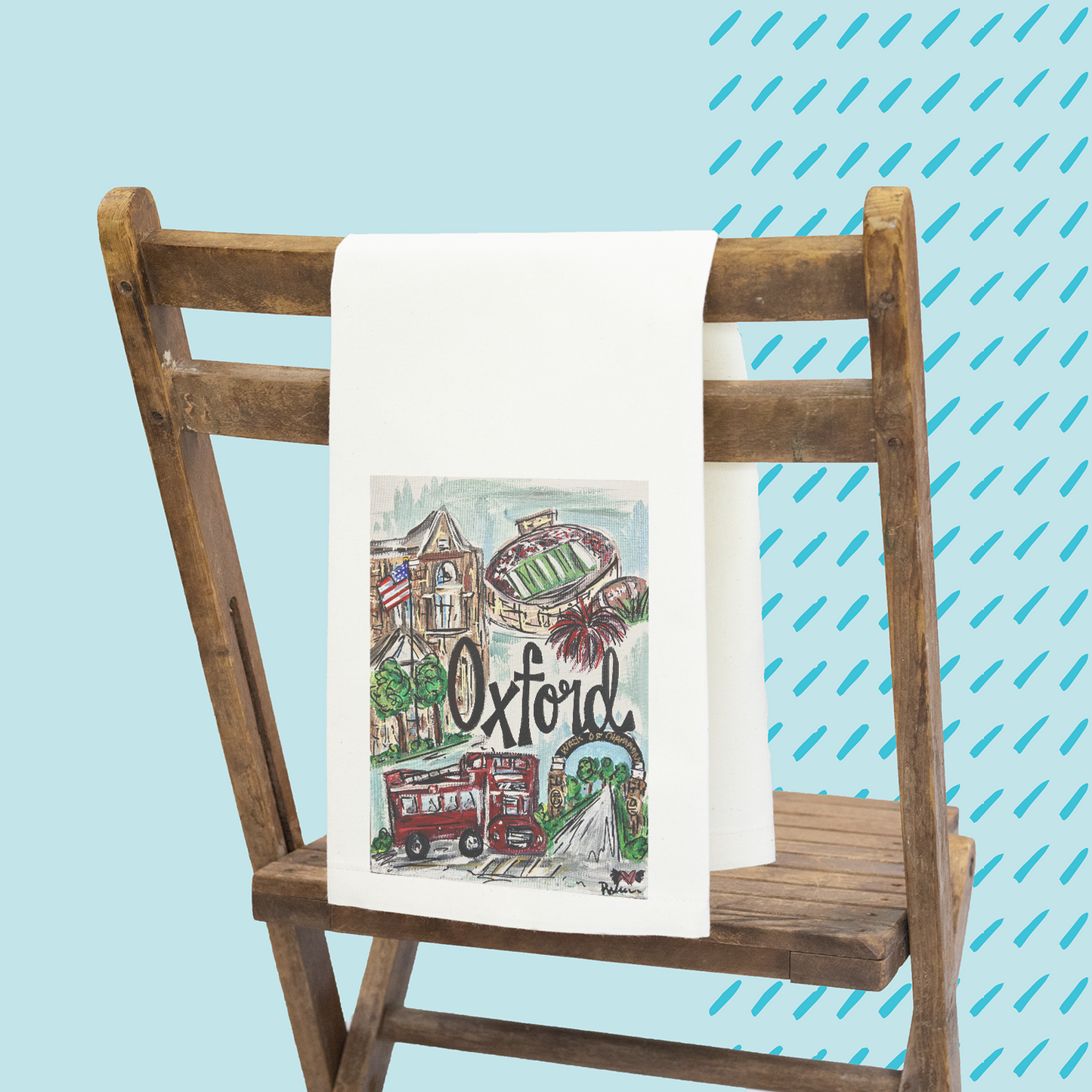 Spirit Town Oxford Tea Towel