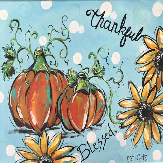 "Thankful and Blessed Pumpkins" on Square Swap