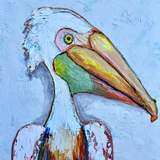 "Watercolor Pelican" on Square Swap