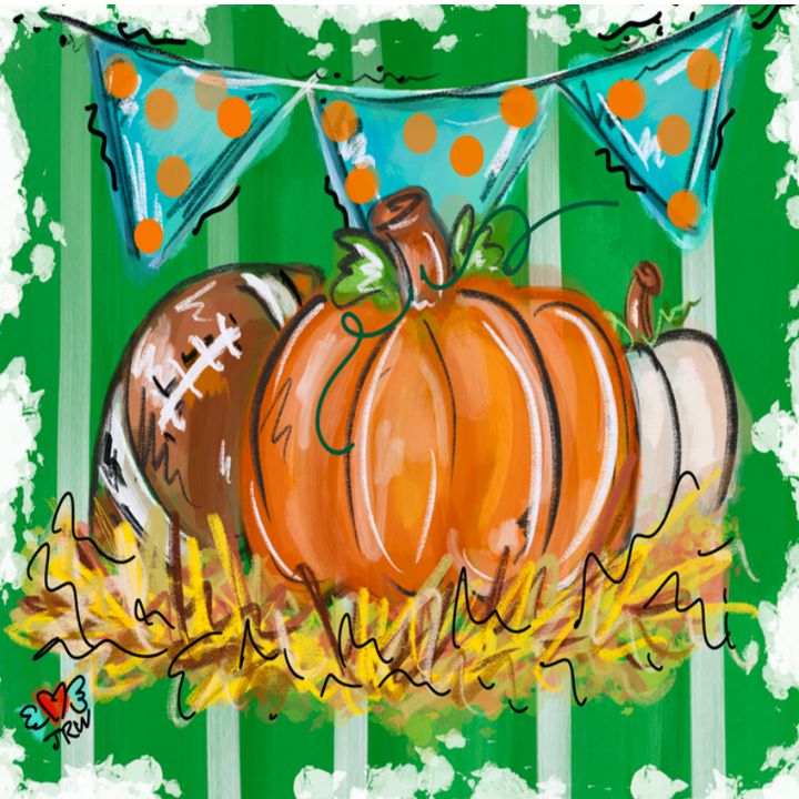 JENNIE'S PUMPKINS & FOOTBALL SQUARE SWAP